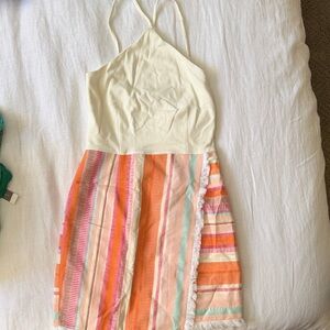 Hutch designer Colorful Striped Halter Dress